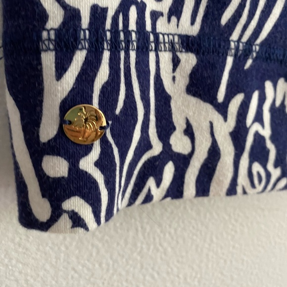 Navy Lilly Pulitzer dress with 3/4 sleeves and octopus print - Picture 4 of 5